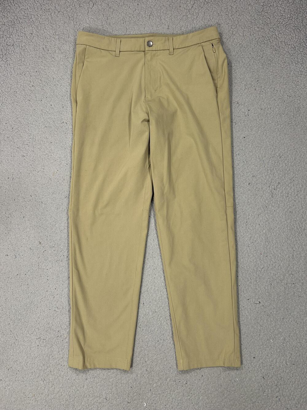 Lululemon ABC Pants Mens 32x28 Beige Chino Stretch Tapered Casual Office Travel
